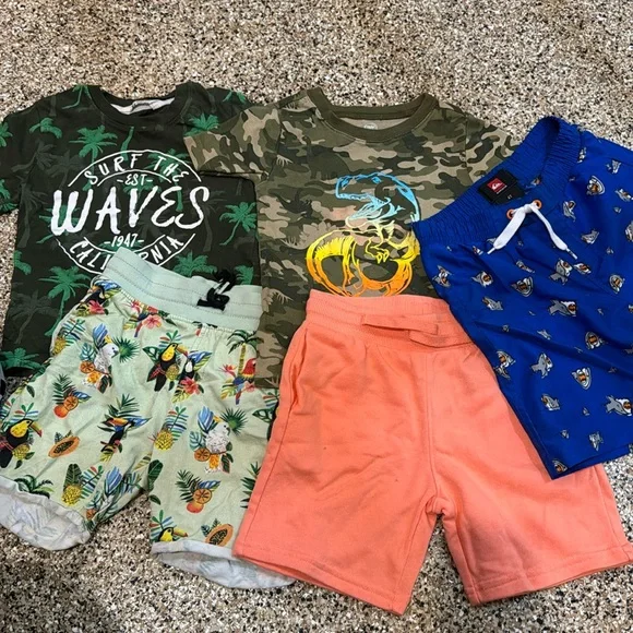 Kids 4-5T lot of 5 pieces HM WONDER NATION TROPICAL SUMMER VACATION - Picture 1 of 8